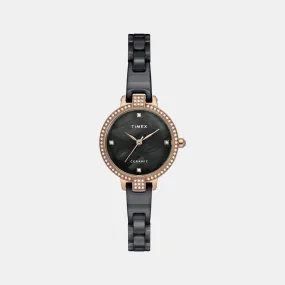 Women Black Analog Ceramic Watch TWEL15703