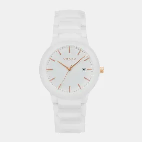 Women White Analog Brass Watch V280LDWWCW