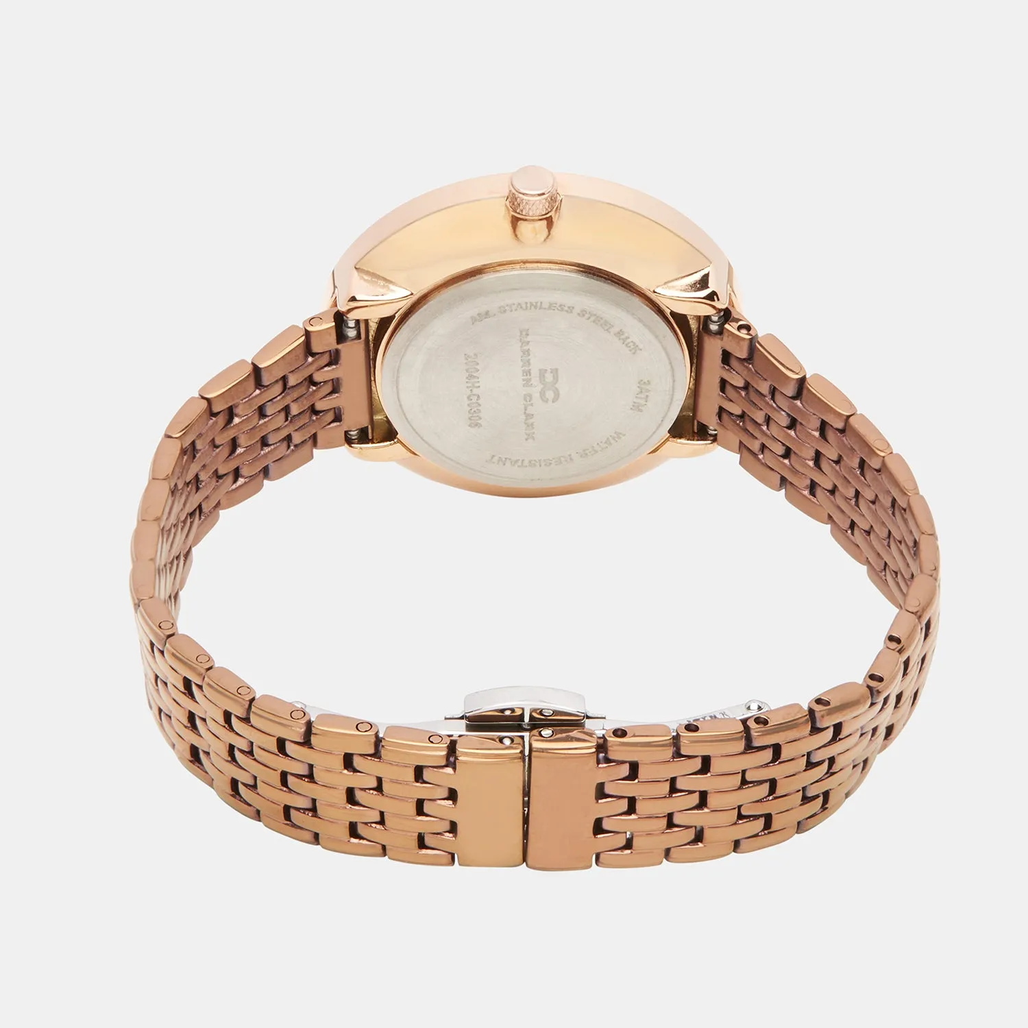 Women's Rose Gold Analog Brass Watch 2004H-C0306