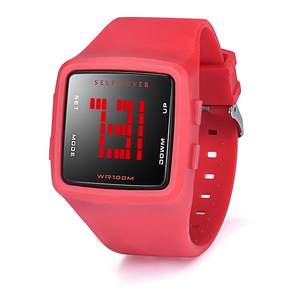 Womens Waterproof  LED Digital Sports Watch