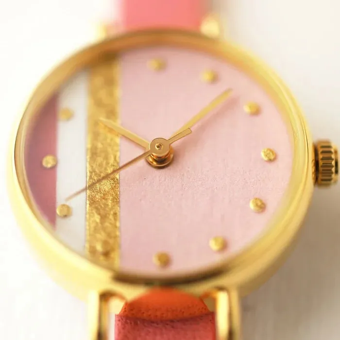 Women's Wristwatch - Cherry Blossom, Japanese handmade wrist watch