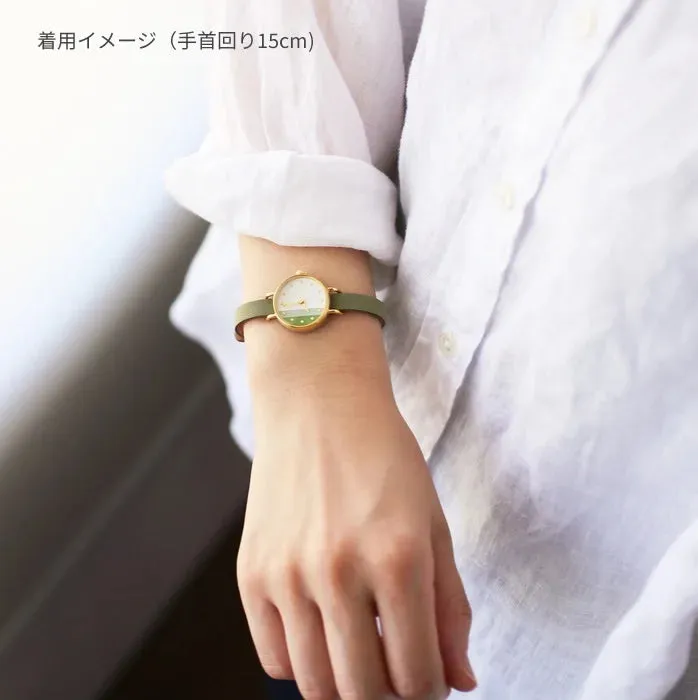 Women's Wristwatch - Deutzia Color, Japanese handmade  wrist watch