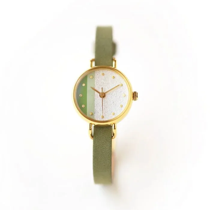 Women's Wristwatch - Deutzia Color, Japanese handmade  wrist watch