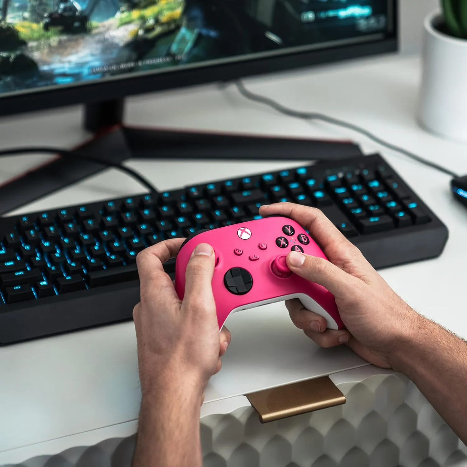 Xbox Wireless Controller – Deep Pink for Xbox Series X|S, Xbox One, and Windows Devices