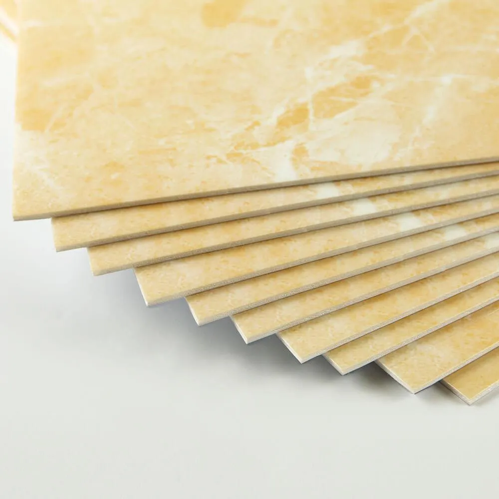 Yellow Marble Peel and Stick Wall Tile