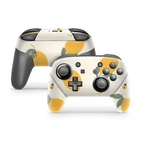 Zesty Lemons Beige Nintendo Switch Pro Controller Skin