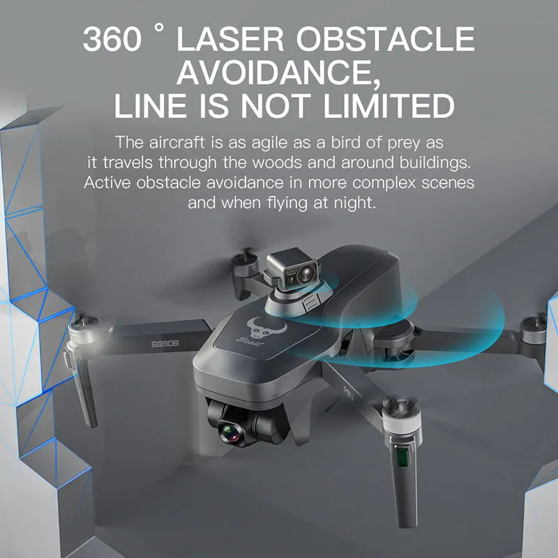 ZLL SG906 MINI 4K Drone 3-Axis Gimbal HD Camera GPS 5G WiFi Brushless 360° Laser Obstacle Avoidance Quadcopter